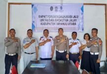 Turunkan Angka Laka Lantas, Jasa Raharja Bersama Forum Komunikasi Lalu Lintas Kabupaten Tapanuli Utara Gelar FGD jasa raharja sumut