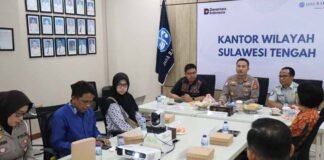 Jasa Raharja Sulawesi Tengah Dorong Stabilitas Kamseltibcarlantas Menuju Indonesia Emas Pada Rapat FKLL Emas Pada Rapat FKLL