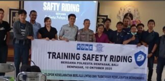 Jasa Raharja Wilayah Bali Bersama Polresta Denpasar Gelar Edukasi Safety Riding di PT Kone Indo PT Kone Indo