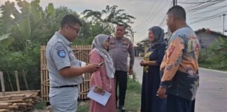 Jasa Raharja Kantor Pelayanan Cikarang Lakukan Kunjungan Tempat Kejadian Kecelakaan Lalu Lintas di Desa Sukajaya, Cibitung di Desa Sukajaya