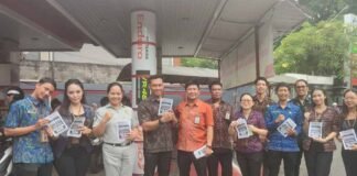 Jasa Raharja Bali Bersama Bapenda UPT Samsat Denpasar Sosialisasikan Program Pemutihan Pajak Kendaraan Bermotor di SPBU Pertamina Renon di SPBU Pertamina Renon