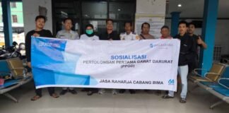 Jasa Raharja Cabang Bima Laksanakan Sosialisasi PPGD di Terminal Dara Kota Bima di Terminal Dara Kota Bima