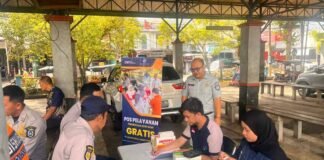 Wujud Kepedulian Sosial, Jasa Raharja Selenggarakan Pengobatan Gratis di Terminal Kandangan di Terminal Kandangan