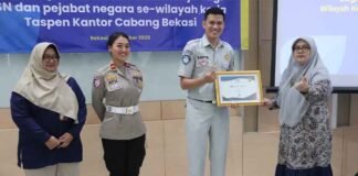 Jasa Raharja Bekasi dan Taspen Bekasi Sosialisasikan PMK 141/PMK.02/2018 Guna Tingkatkan Koordinasi Penjaminan Pelayanan Kesehatan jasa raharja jabar