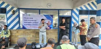 Jasa Raharja Cabang Cirebon Gelar Pelatihan Pertolongan Pertama Gawat Darurat (PPGD) di Kec Dukupuntang Kab Cirebon jasa raharja jabar