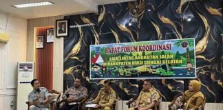 Perkuat Kolaborasi, Jasa Raharja Turut Hadir di Rapat Forum Lalu Lintas dan Angkutan Jalan di Hulu Sungai Selatan jasa raharja kalsel
