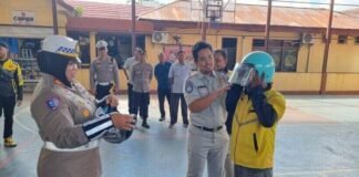 Jasa Raharja Bersama Satlantas Polres Paser Ajak Komunitas Ojek Online Melek Keselamatan jasa raharja kaltim