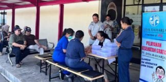 Jasa Raharja Hadirkan Pelayanan Kesehatan Gratis di Pelabuhan Balige, Kolaborasi dengan RS HKBP Balige jasa raharja sumut