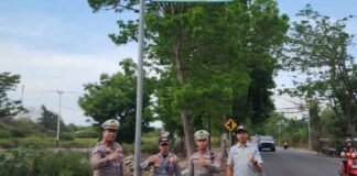Negara Hadir Peduli Keselamatan, Jasa Raharja Bima Pasang Rambu Keselamatan Bersama Stakeholders Terkait jasa raharja NTB