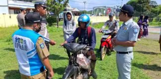 Jasa Raharja Kolaborasi dengan Mitra Strategis Laksanakan Operasi Gabungan di Kabupaten Sumbawa jasa raharja NTB