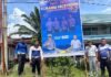 Tingkatkan Kewaspadaan Pengguna Jalan, Forum Komunikasi Lalu Lintas Kab.Kapuas Hulu Pasang Spanduk Himbauan di Titik Rawan Kecelakaan Pasang Spanduk Himbauan