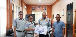 Jasa Raharja Kalsel Perluas Dukungan Keselamatan Melalui Bantuan Pembangunan Halte Gambut Pembangunan Halte Gambut