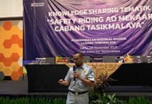 Jasa Raharja Cabang Tasikmalaya Jadi Narasumber dalam Sosialisasi Safety Riding Bersama PT PNM Safety Riding Bersama PT PNM