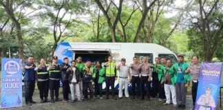 PT Jasa Raharja Kantor Wilayah Bali Bersama Polantas Gelar “Polantas Menyapa” Di Polres Jembrana jasa raharja bali