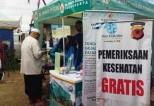 PT Jasa Raharja Cabang Purwakarta menggelar Pelayanan Kesehatan Gratis bagi Masyarakat di Kecamatan Bojong di Kecamatan Bojong