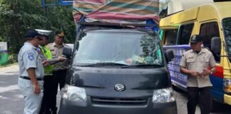 Samsat Kota Pinang Gelar Operasi Gabungan Penertiban PKB dan SWDKLLJ di Labuhanbatu Selatan di Labuhanbatu Selatan