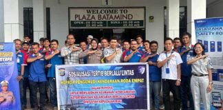 Jasa Raharja Kepri dan Ditlantas Polda Kepri Gelar Sosialisasi dan Ramp Check Kendaraan Berat di PT Indomarco Batam di PT Indomarco Batam