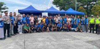 Jasa Raharja Purwakarta dan Jasa Marga Bersinergi Dengan Layanan Kesehatan Gratis dan Sosialisasi Keselamatan di Rest Area KM 88 B di Rest Area KM 88 B