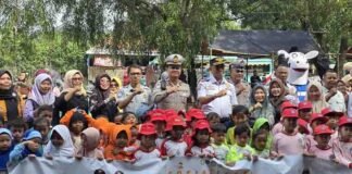 Jasa Raharja Indramayu, Dinas Perhubungan, dan Polres Indramayu Tanamkan Kesadaran Lalu Lintas Sejak Usia Dini Melalui Program SALUD jasa raharja jabar