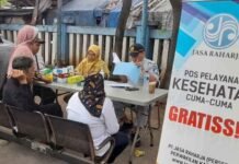 Upaya Kurangi Risiko Kecelakaan, Jasa Raharja Karawang Gelar Layanan Kesehatan Di Terminal Tanjungpura jasa raharja jabar