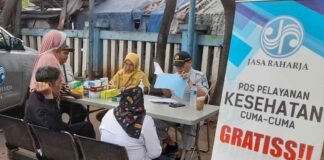 Upaya Kurangi Risiko Kecelakaan, Jasa Raharja Karawang Gelar Layanan Kesehatan Di Terminal Tanjungpura jasa raharja jabar
