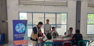 Jasa Raharja Gelar Layanan MUKL di Terminal Giri Adipura Wonogiri, Puluhan Pengemudi Angkutan Manfaatkan Pemeriksaan Kesehatan Gratis jasa raharja jateng