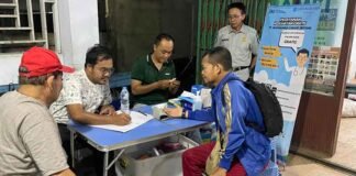 Jasa Raharja Sintang Gelar Pemeriksaan Kesehatan Gratis Kepada Penumpang dan Pengemudi Bus jasa raharja kalbar