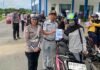 Tim Pembina Samsat Pelaihari Dukung Rampcheck dan Sosialisasi Keselamatan LLAJ di Terminal H. Soemarsono jasa raharja kalsel