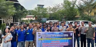Jasa Raharja Kepri dan Ditlantas Polda Kepri Gelar Sosialisasi dan Ramp Check Kendaraan Berat di PT Global Triputra Utama Maritim jasa raharja kepri
