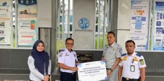 Perkuat Kolaborasi dengan Dishub, Jasa Raharja Kepri Berikan Bantuan Perawatan Halte Jasa Raharja Cammo Industrial Park jasa raharja kepri