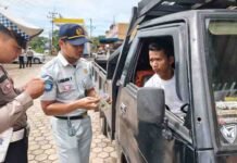 Jasa Raharja, Satlantas Polresta Tanjungpinang, dan Dishub Kota Tanjungpinang Laksanakan Ramp Check Pengawasan Angkutan Umum Tahun 2025 jasa raharja kepri