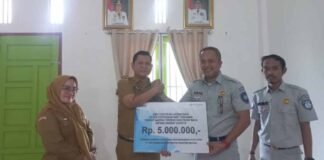 Jasa Raharja Cabang Lahat Serahkan Bantuan TJSL untuk UPTB Samsat Lahat 2 untuk UPTB Samsat Lahat 2