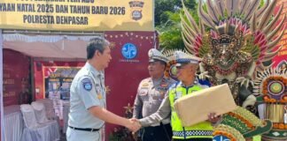 PT Jasa Raharja Wilayah Bali Laksanakan Aksi Simpatik PAM Nataru 2025 Di Posyanter Ubung Di Posyanter Ubung