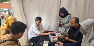Bentuk Kontribusi Nyata Kepada Masyarakat, Jasa Raharja NTB Hadirkan Layanan Pemeriksaan Kesehatan Gratis di NTB Expo 2025 jasa raharja NTB