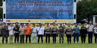 Kepala Wilayah Jasa Raharja NTB Hadiri Apel Gelar Pasukan Operasi Lilin Rinjani 2025 jasa raharja NTB