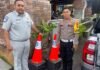 Jasa Raharja Bali Dukung Kamseltibcarlantas melalui Bantuan Sarpras Traffic Cone jasa raharja bali