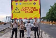 Upaya Keselamatan Lalu Lintas, Jasa Raharja Cabang Cirebon Pasang Baliho Himbauan Keselamatan Lalu Lintas di Kecamatan Kapetakan, Cirebon di Kecamatan Kapetakan