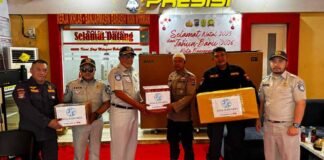 Jasa Raharja Kalsel Gelar Aksi Simpatik di Pos Pengamanan Nataru di Pos Pengamanan Nataru