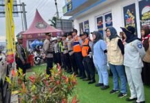 Jasa Raharja Kanwil Utama Jawa Barat Pantau Arus Lalu Lintas di Pos Yan Terpadu Al Fathu Soreang di Pos Yan Terpadu Al Fathu Soreang