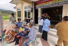 Jasa Raharja Cabang Solok Hadirkan Layanan Kesehatan Gratis bagi Wajib Pajak Kendaraan di Samsat Arosuka di Samsat Arosuka