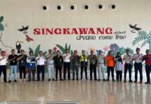 Raharja Hadiri Rapat Koordinasi Persiapan Angkutan Udara Pam Natal 2025 dan Tahun Baru 2026 di Singkawang di Singkawang