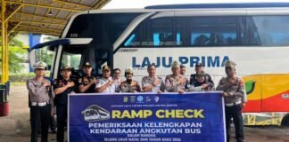 Pastikan Keselamatan Angkutan Nataru 2026, Jasa Raharja Bogor bersama Stakeholder Lakukan Ramp Check di Terminal Jatijajar Depok di Terminal Jatijajar Depok