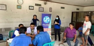 Jasa Raharja Gelar Pengobatan Gratis bagi Kru Angkutan Umum di PT Gunung Mulia Sejahtera jasa raharja jateng