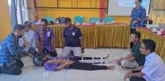 Jasa Raharja Singkawang Gelar Sosialisasi Pertolongan Pertama Gawat Darurat di Kecamatan Tebas jasa raharja kalbar