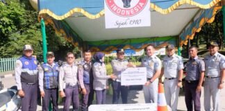 Jasa Raharja Sumbar Serahkan Bantuan 2 Unit Tenda Keselamatan kepada Dishub Sumatera Barat kepada Dishub Sumatera Barat