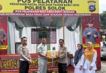 Jasa Raharja Cabang Solok Berikan Bingkisan Parcel di Pos PAM Nataru Lubuk Selasih jasa raharja sumbar