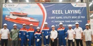 Pertamina Trans Kontinental Bersama Galangan Nasional Resmi Mulai Pembangunan Utility Boat 22 Pax Pertamina Trans Kontinental