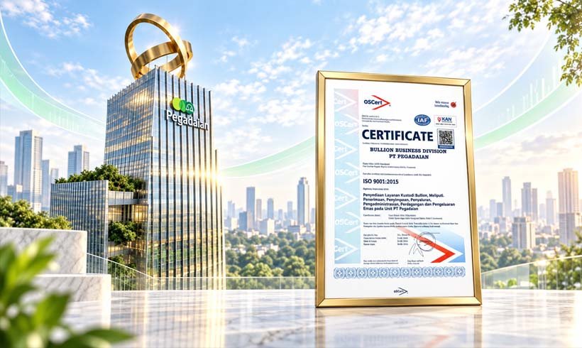 Pegadaian Raih Sertifikat ISO 9001:2015